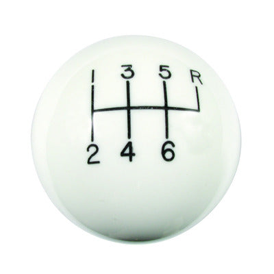 Hurst Shift Knob - White 6 Speed M16x1.50 Threads