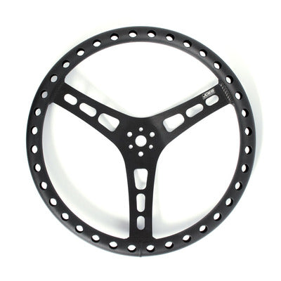JOES 15in Lightweight Dished Steering Wheel - Black