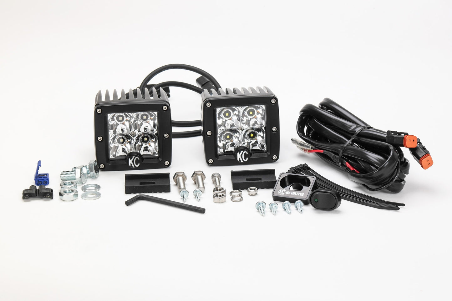 KC HiLiTES C3 LED 3" Amber Spot Light 315 (Pair)