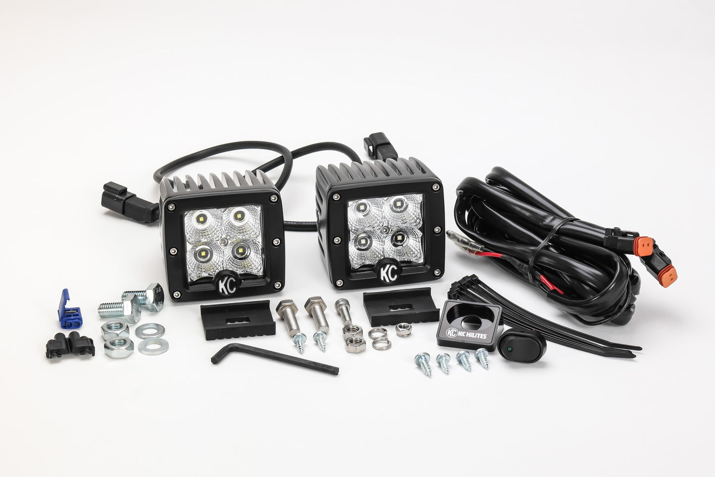 KC HiLiTES C3 LED 3" Amber Spot Light 315 (Pair)