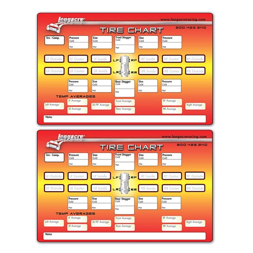 Longacre Chassis Set-up/Tire Sheet 22528