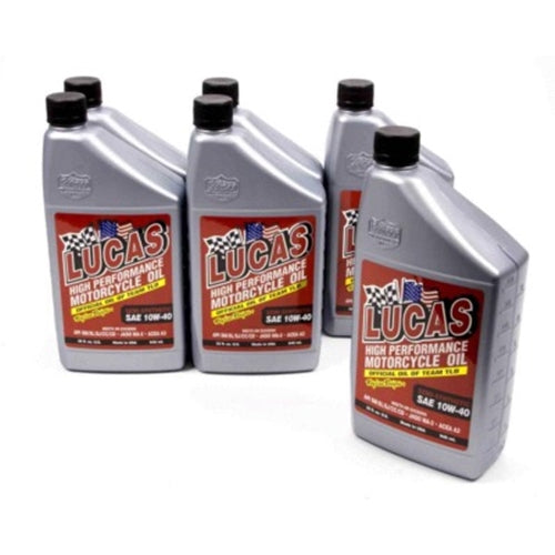 Lucas 10W-40 Semi-Synthetic Motorcycle Oil