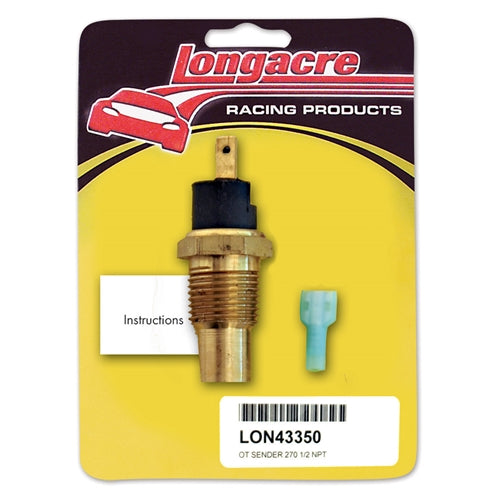 Longacre 270º Oil Temp 1/2" NPT Sender 43350
