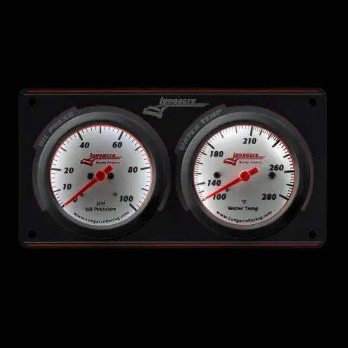Longacre Sportsman™ Elite 2 Gauge Panel Oil Pressure, Water Temperature
