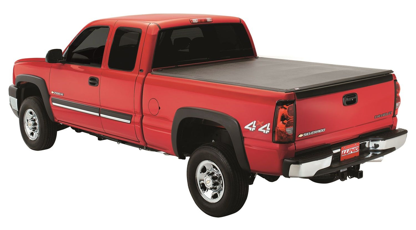 Lund 950192 Genesis Tri-Fold Tonneau Cover - 2014-18 Silverado/Sierra 1500; 2015-18 Silverado/Sierra 2500HD/3500HD 5.5' Bed