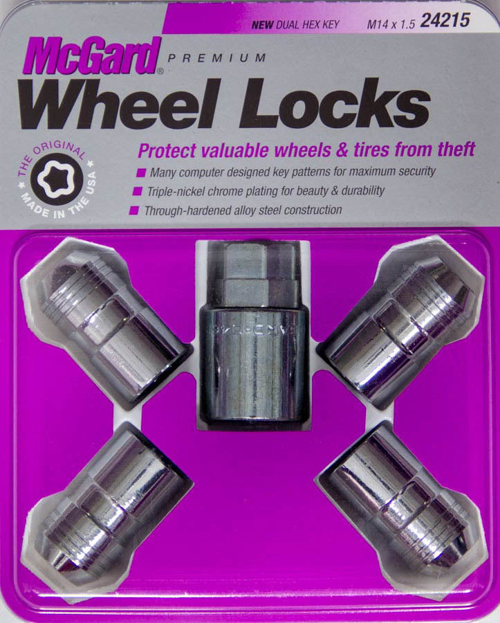 McGard Wheel Lock Set 14mmx1.5 Cone Seat (4pk) 24215
