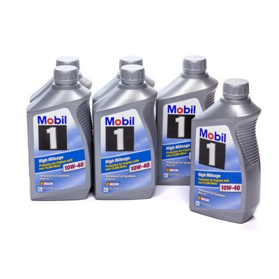 Mobil 1 10W40 High Mileage Oil Case of 6 (qt)