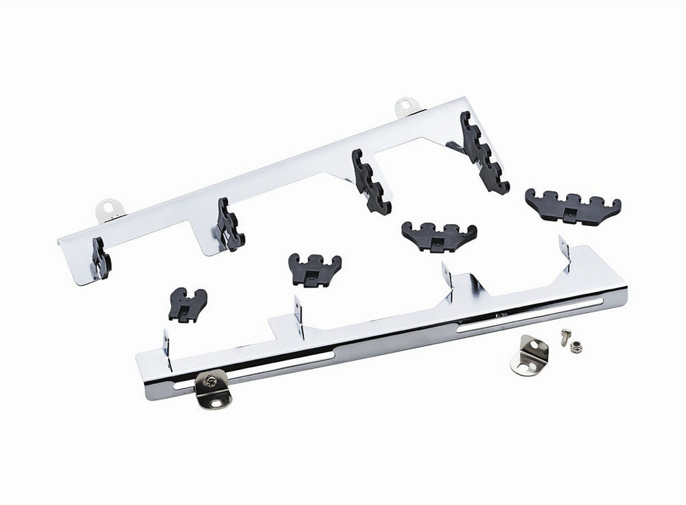 Mr. Gasket Spark Plug Wire Loom Chrome Wire Divider Set 9870