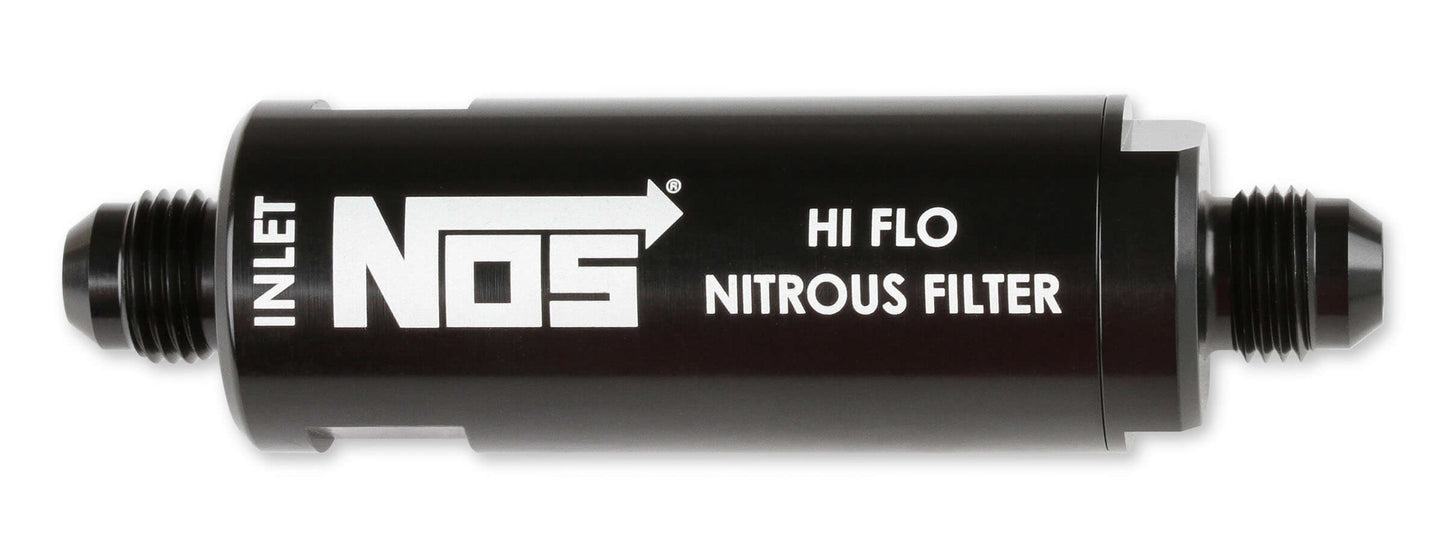 NOS Nitrous Oxide 6AN Hi-Flo Nitrous Filter - Black 15556NOS