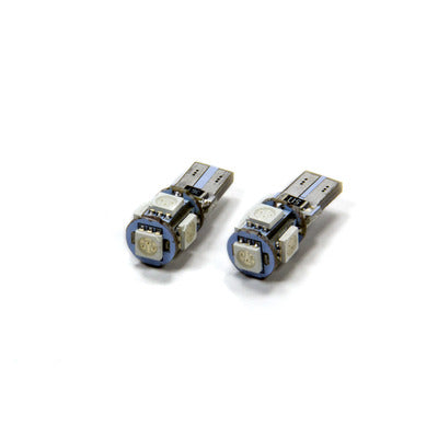 Oracle T10 5 LED SMD Light Bulbs (Pair) - Red