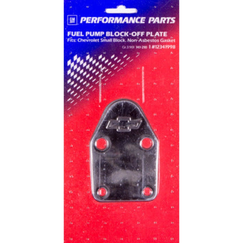 Small Block Chevy (SBC) Bowtie Fuel Pump Block Off Plate