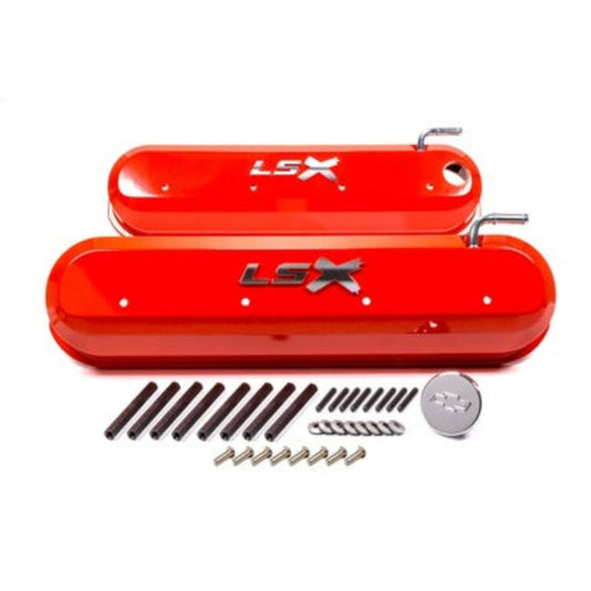 GM LS Valve Covers - Slant Edge - Orange