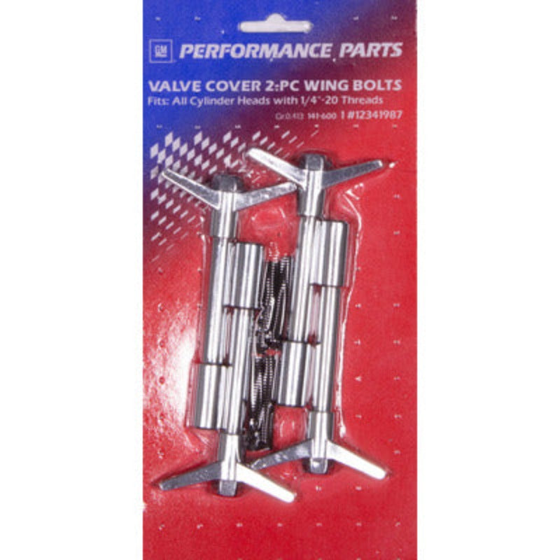 Chrome Bowtie Valve Covers Wing Nuts 4-pc