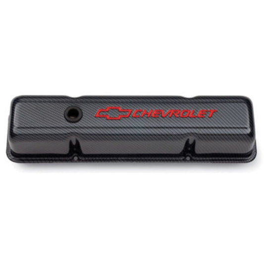Small Block Chevy (SBC) Carbon Style Valve Covers - Tall w/Baffle