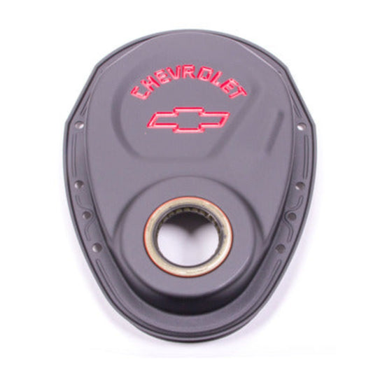 Small Block Chevy (SBC) Black Crinkle Timing Cover
