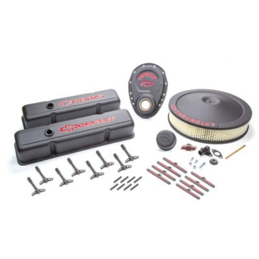 Small Block Chevy (SBC) Black Crinkle Dress Up Kit