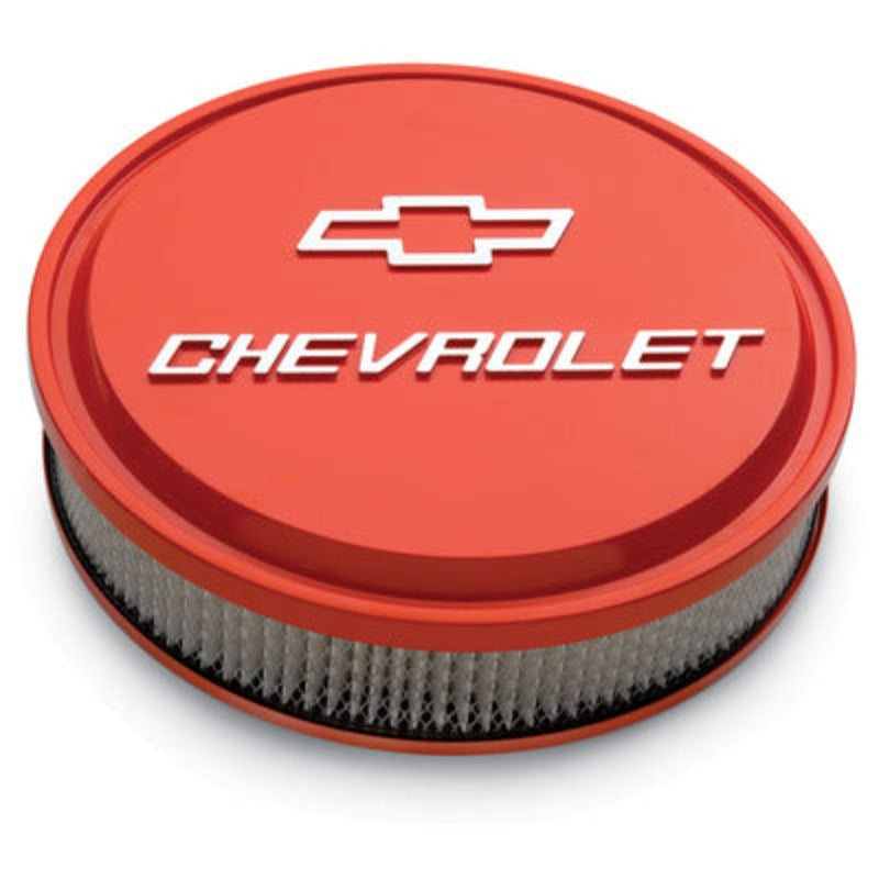 Slant Edge Bowtie Air Cleaner Chevy Orange