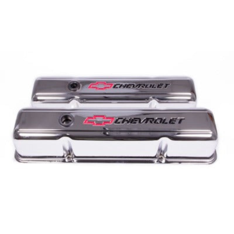 Small Block Chevy (SBC) Street Chrome Valve Covers Tall