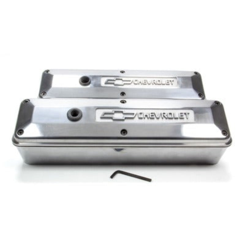 Small Block Chevy (SBC) Valve Covers Polished 2-pc