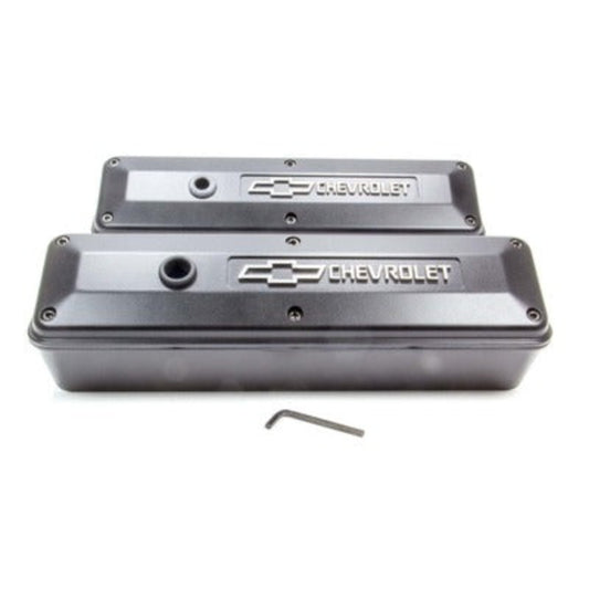 Small Block Chevy (SBC) Valve Covers Black 2-pc