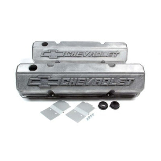 Small Block Chevy (SBC) Slant Edge Valve Covers - Diecast Powdercoat RTU