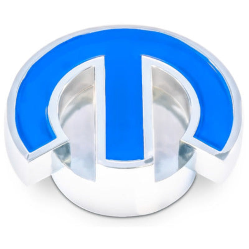 Mopar Deluxe Air Cleaner Nut Chrome w/Blue Emblem