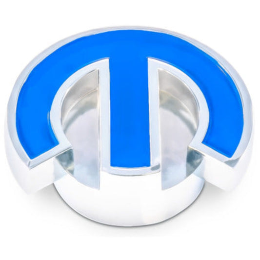 Mopar Deluxe Air Cleaner Nut Chrome w/Blue Emblem