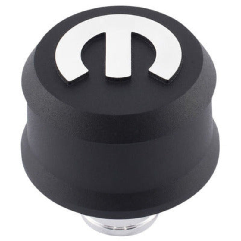 Mopar Emblem Slant Edge Breather Cap Black Crinkle