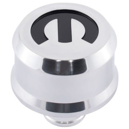 Mopar Emblem Slant Edge Breather Cap Mopar Polished