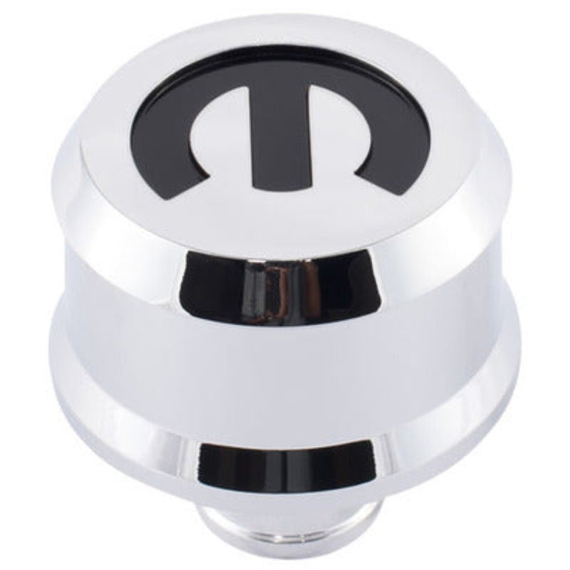 Mopar Emblem Slant Edge Breather Cap Emblem Chrome