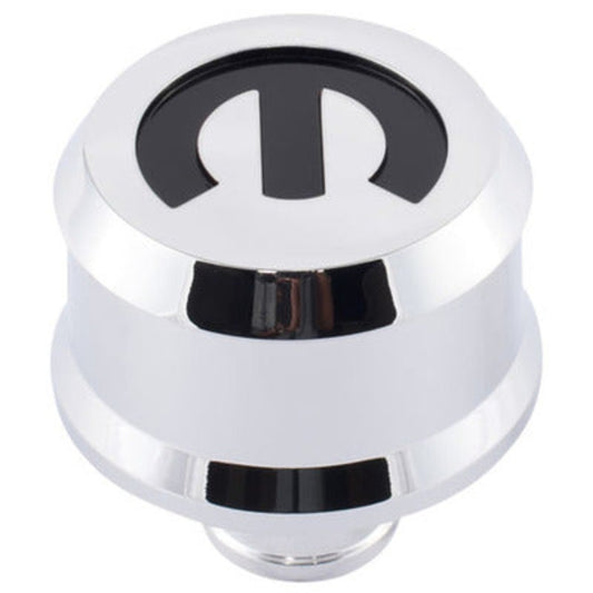 Mopar Emblem Slant Edge Breather Cap Emblem Chrome