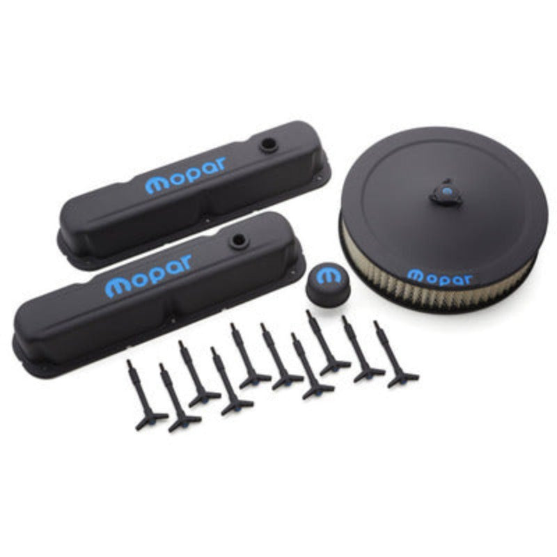 Engine Dress-Up Kit Blac k Crinkle w/Blue MOPAR