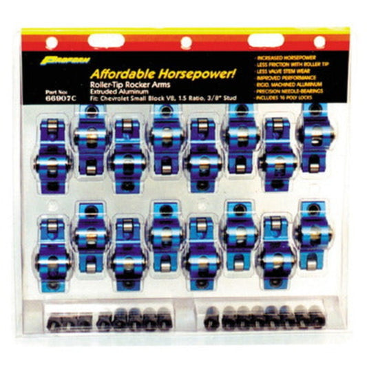 Small Block Chevy (SBC) Roller Rocker Arms - 1.5 Ratio- 7/16in Stud