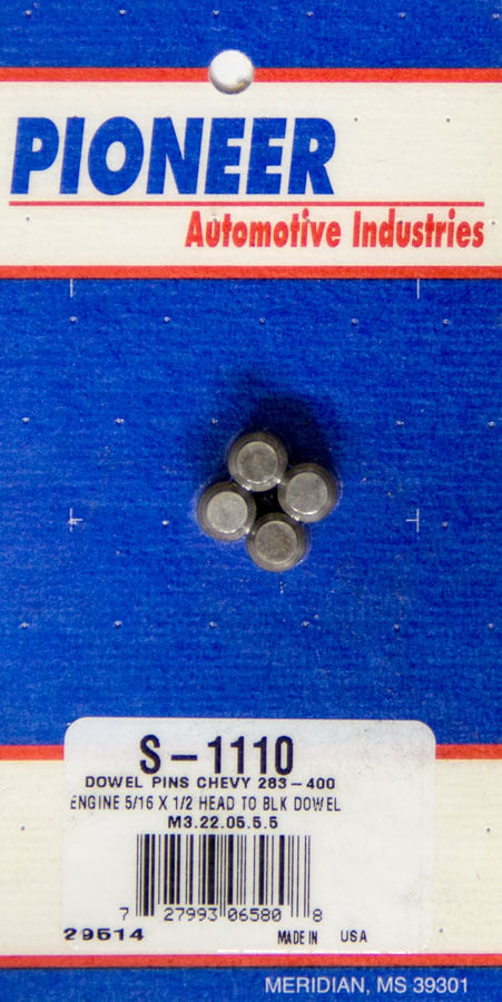 Pioneer SBC Dowel Pin Kit (4pk) S-1110