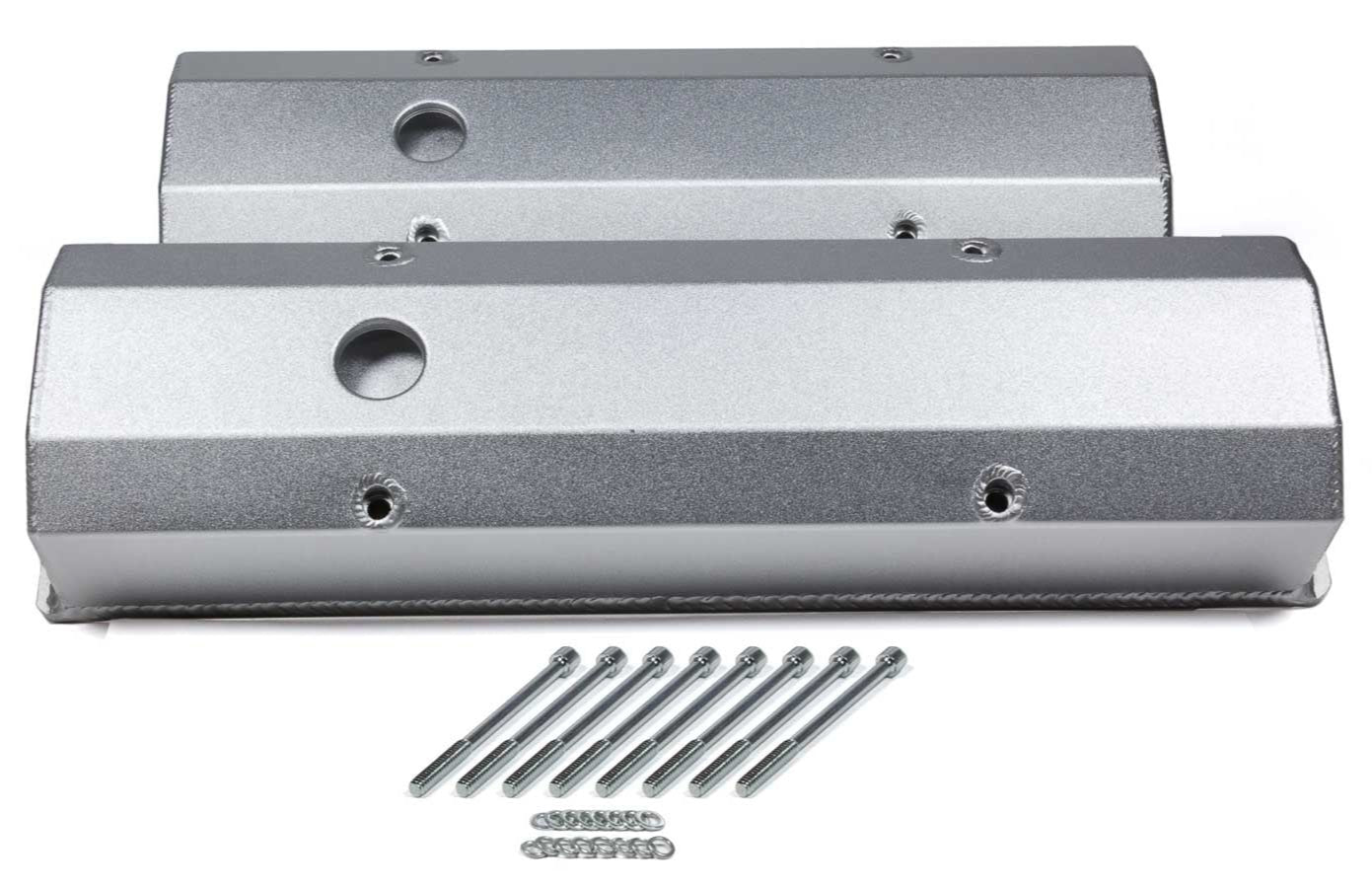 PRW Billet Rail Valve Covers - SBC Tall Silver 4035000