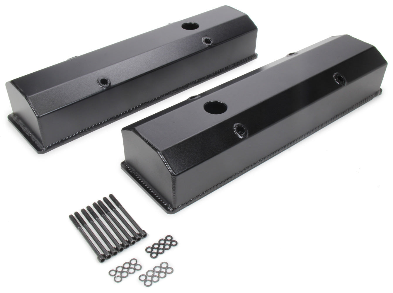 PRW Billet Rail Valve Covers - SBC Tall Black 4035007