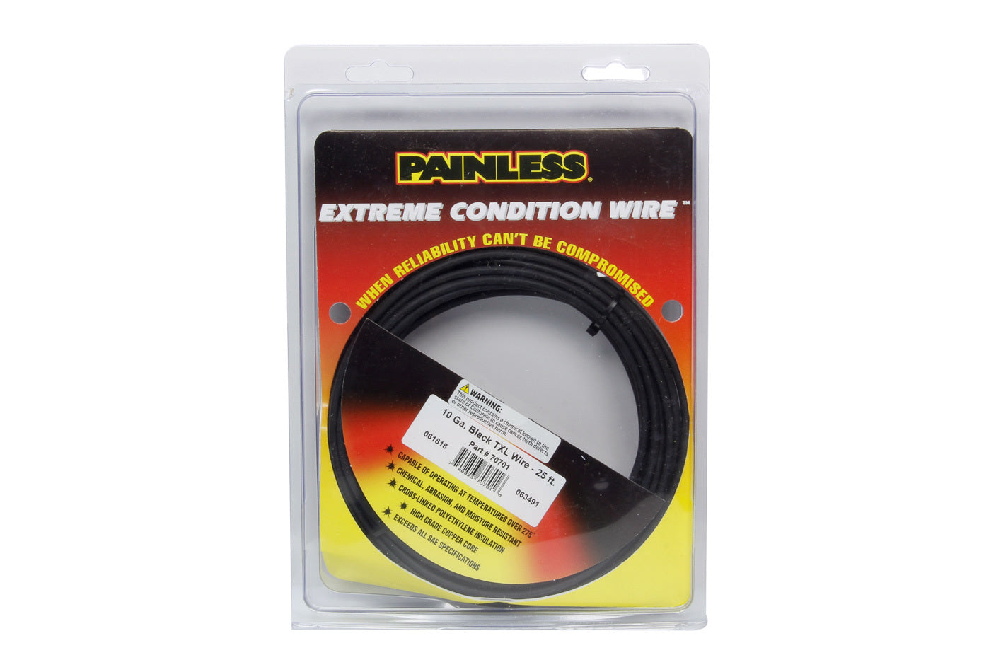 Painless Performance 10 Gauge Black TXL Wire 25' 70701