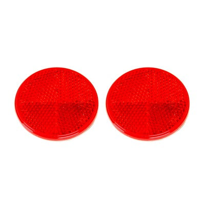 Reflector 2-3/16in Round Adhesive Mount Red
