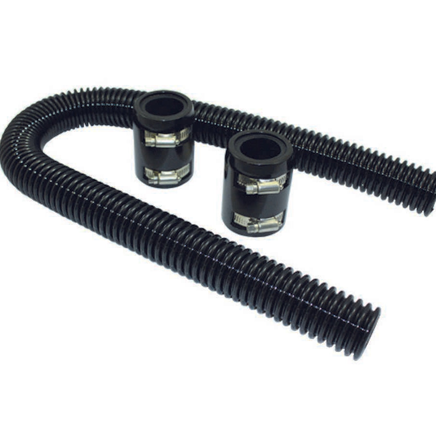 Specialty Products Radiator Hose Kit 36" w/Aluminum Caps Black 6453