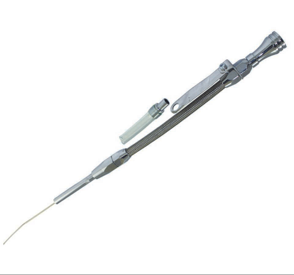 Specialty Products Engine Oil Dipstick Late SB Chevy Flexible Chrome 8205