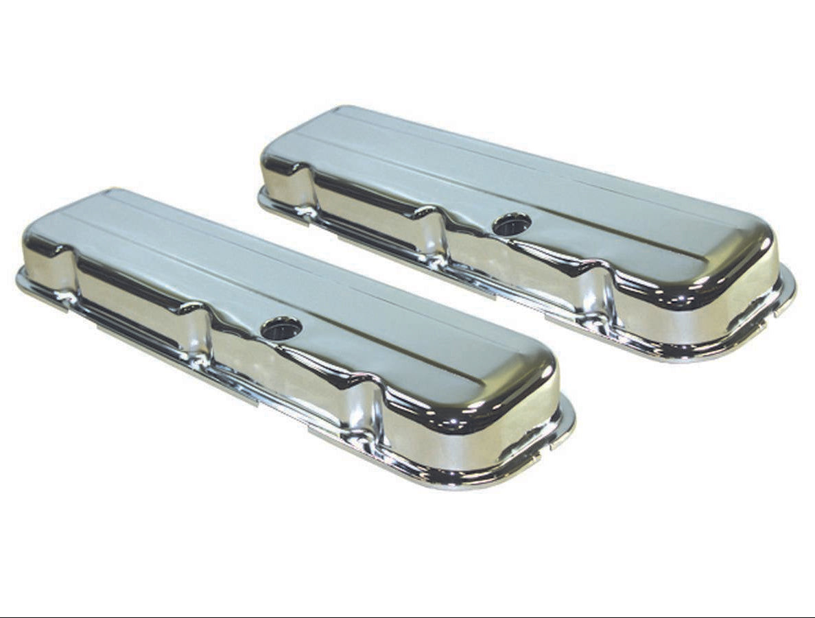 Specialty Products Valve Cover 65-95 BBC Short Chrome (Pair) 8333
