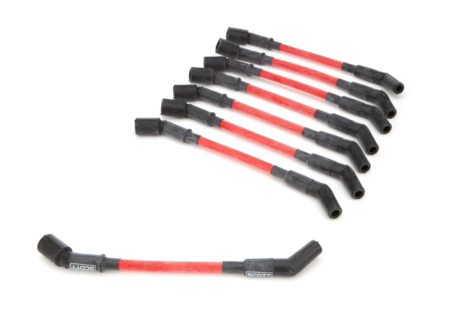 Scott Performance GM LS Truck Spark Plug Wire Set 45-Deg - Red CH-LS-T-2