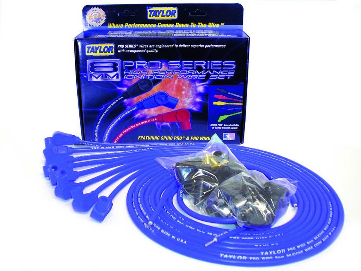 Taylor Cable Spark Plug Wire Set 8mm Blue Pro Wire 90 Degree 70650