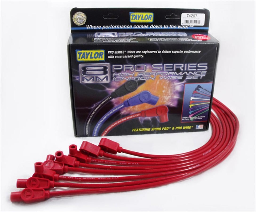 Taylor Cable Spark Plug Wire Set 8mm 78/86 SBC Red 74207