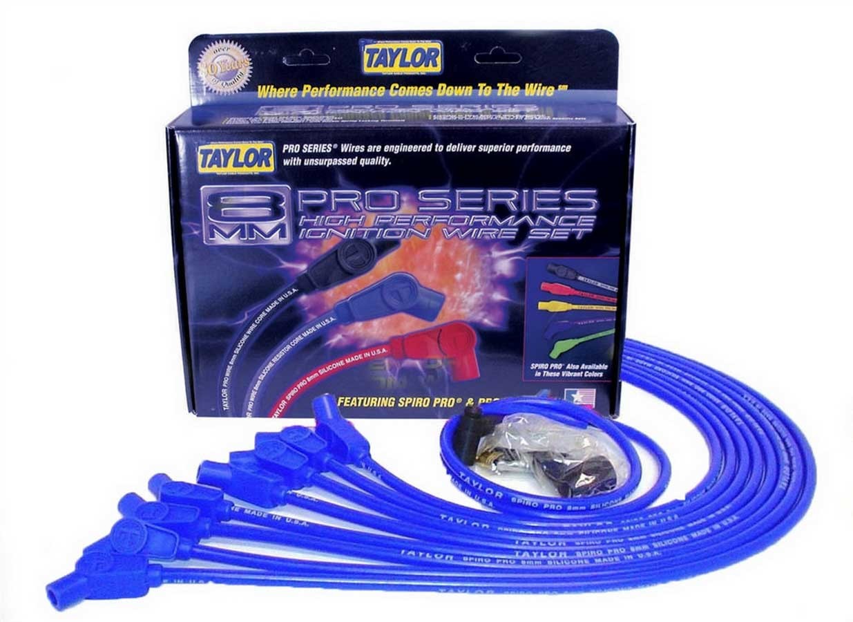Taylor Cable Spark Plug Wire Set BBC 8mm Pro Race Blue 76632