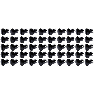 Ti22 Performance Oval Head Dzus Buttons .500 Long Black - 50 pack