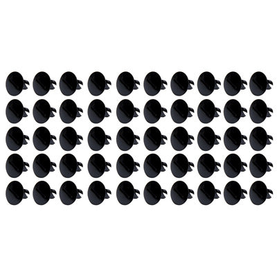 Ti22 Performance Large Head Dzus Buttons .500 Long Black - 50 pack