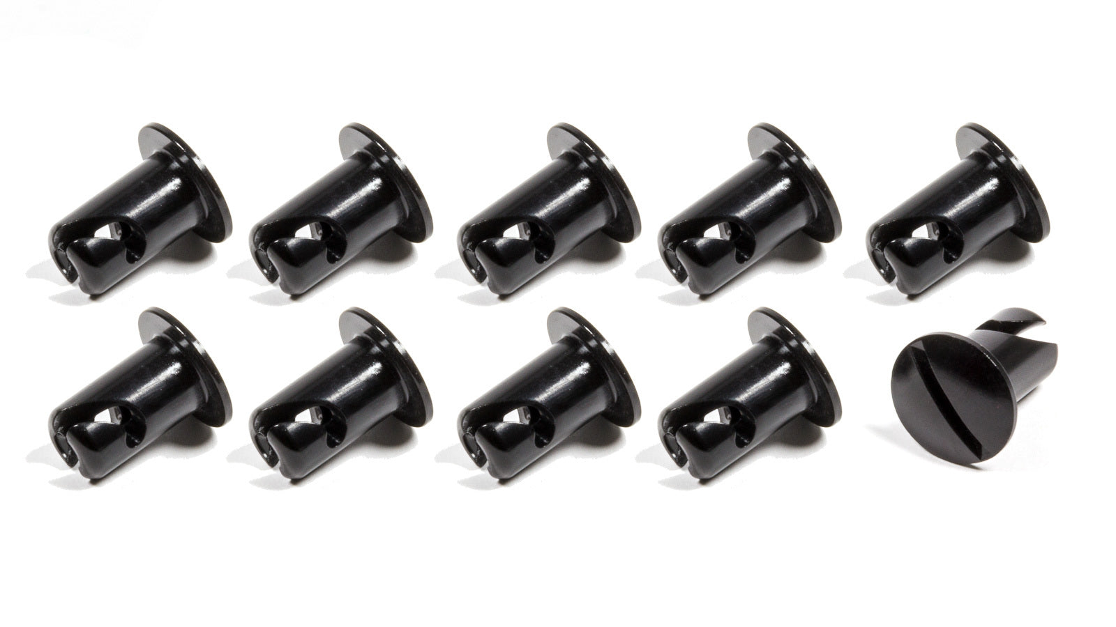 Triple X Oval Head Button Aluminum Black .500 Long 10 Pack