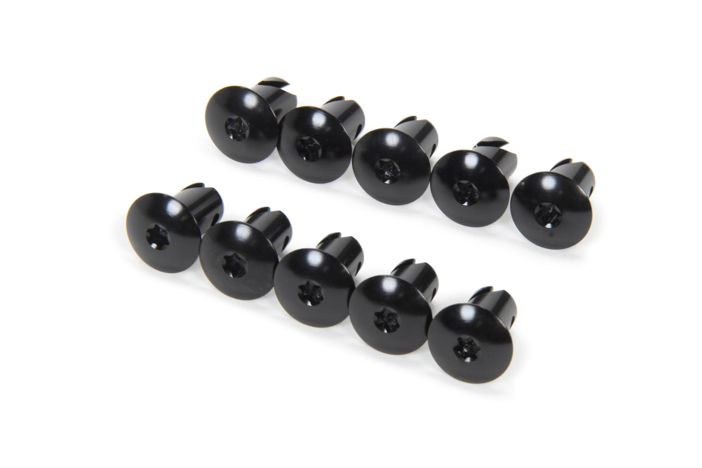 Triple X Torx Head Button Aluminum .500 Long Black 10pk