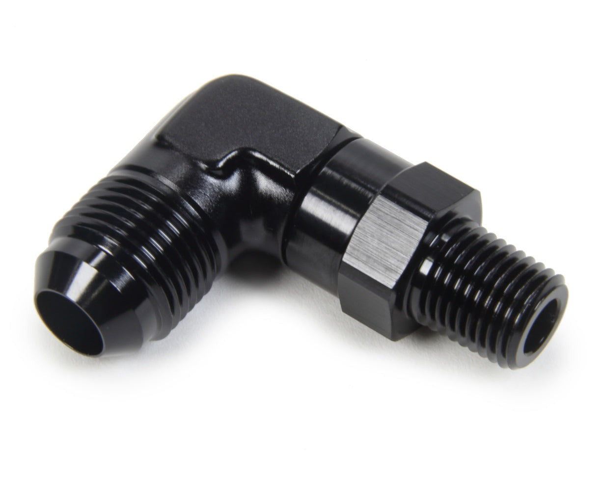 Triple X AN to NPT Swivel 90 Deg #8 x 1/4